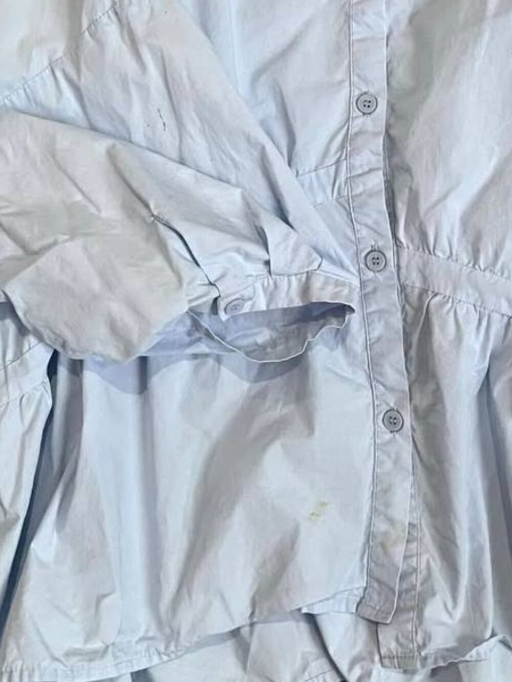 Light Blue Button Front Top - Picture 3 of 3